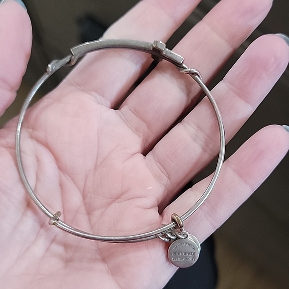 Alex and Ani Mixed Metal Cross Bangle Trio - Gold & Silver Bundle - Picture 4 of 13